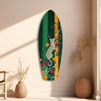 Tiger in the Jungle Glass Wall Art