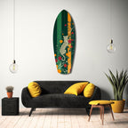 Tiger in the Jungle Glass Wall Art