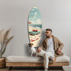 Timeless by the Sea V2 Glass Wall Art