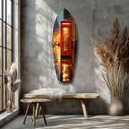 London Phone Booth Glass Wall Art
