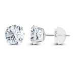 3.00 CTW AGI-Certified Lab-Grown Diamond Stud Earrings in solid 14K Gold – G Color, VS Clarity