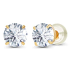 2.00 CTW AGI Certified  Lab-Grown Diamond Stud Earrings in 14K Yellow Gold | G Color VS Clarity | USA Handcrafted Fine Jewelry