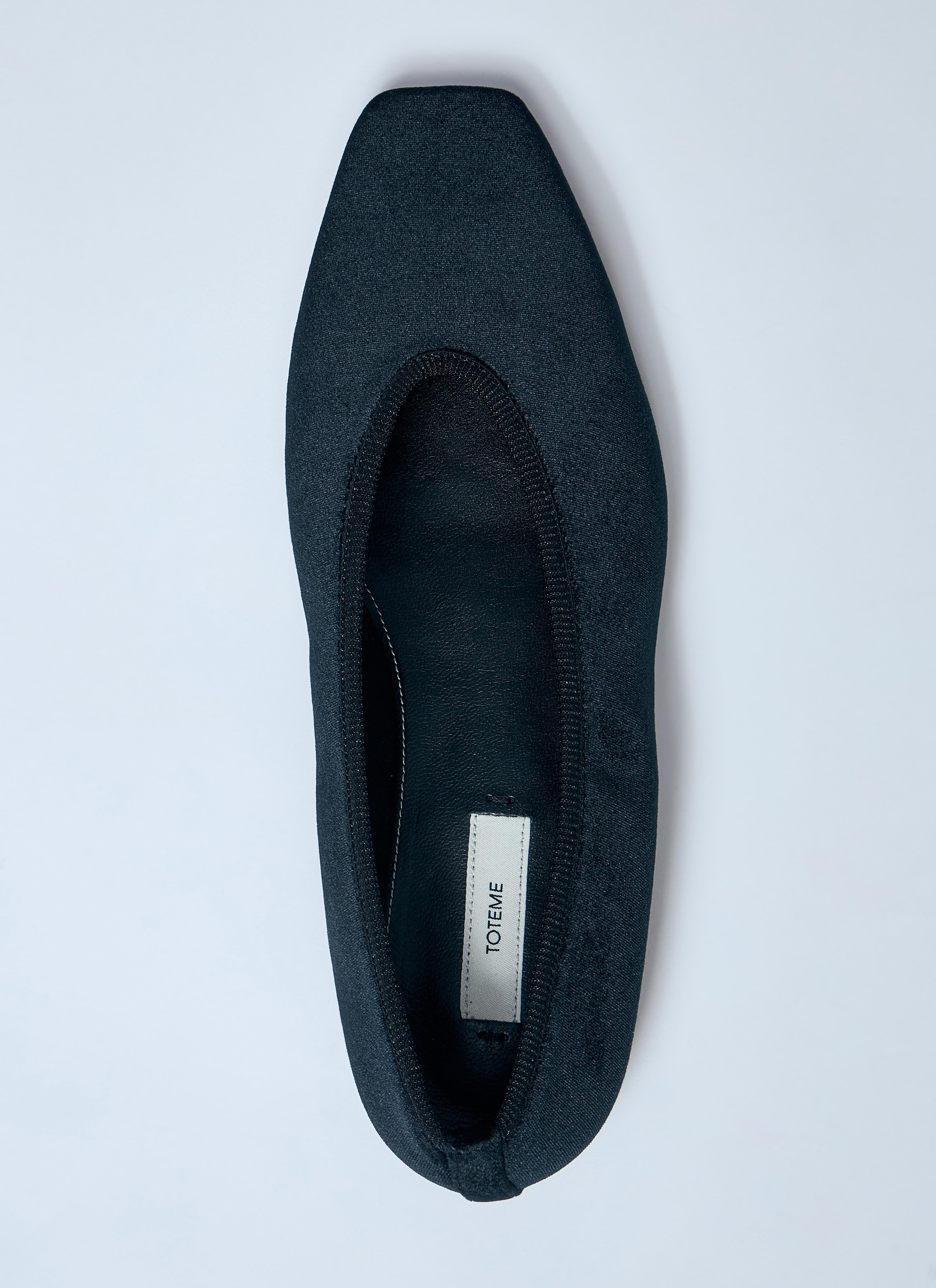 Toteme Women Minimalist Velvet Ballerina Flats