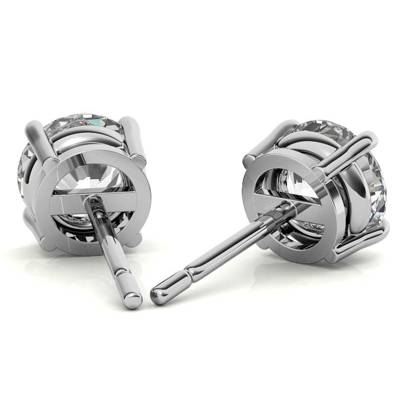 1.00 CTW Lab-Grown Diamond Stud Earrings in 14k Gold Overlay – G/VS Quality