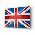 Faded Distressed Union Jack Flag Glass Wall Art