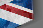 Faded Distressed Union Jack Flag Glass Wall Art