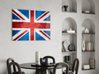 Faded Distressed Union Jack Flag Glass Wall Art