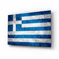 Flag of Greece Glass Wall Art