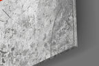 Scratched Steel Gray England Cross Flag Glass Wall Art