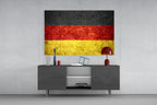 German Flag Stone Texture Glass Wall Art