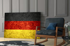 German Flag Stone Texture Glass Wall Art