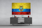 Flag of Ecuador Glass Wall Art