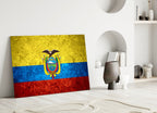 Flag of Ecuador Glass Wall Art