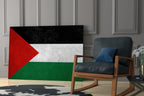 Matte Stone Texture Palestine Flag Glass Wall Art