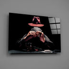 The Mysterious Gambler Glass Wall Art