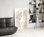 Wine Glass Lady Wide Hat Glass Wall Art