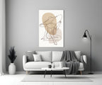 Seated Hat Woman Figure Glass Wall Art