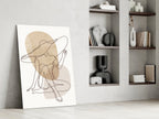 Seated Hat Woman Figure Glass Wall Art